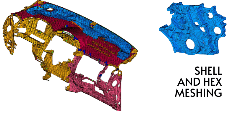 SHELL AND HEX MESHING